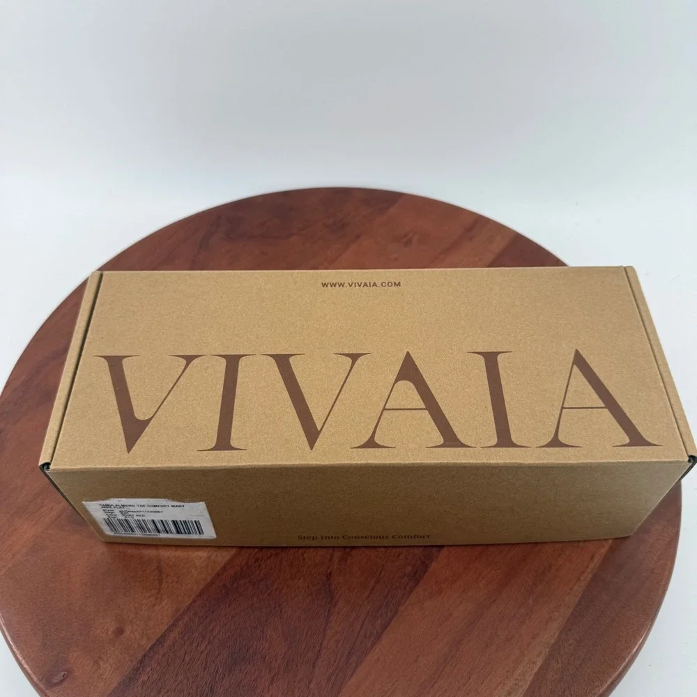 VIVAIA Tamia Mary Jane Ballet Ruby Red Knit Sustainable Cap Toe Flat Women 10